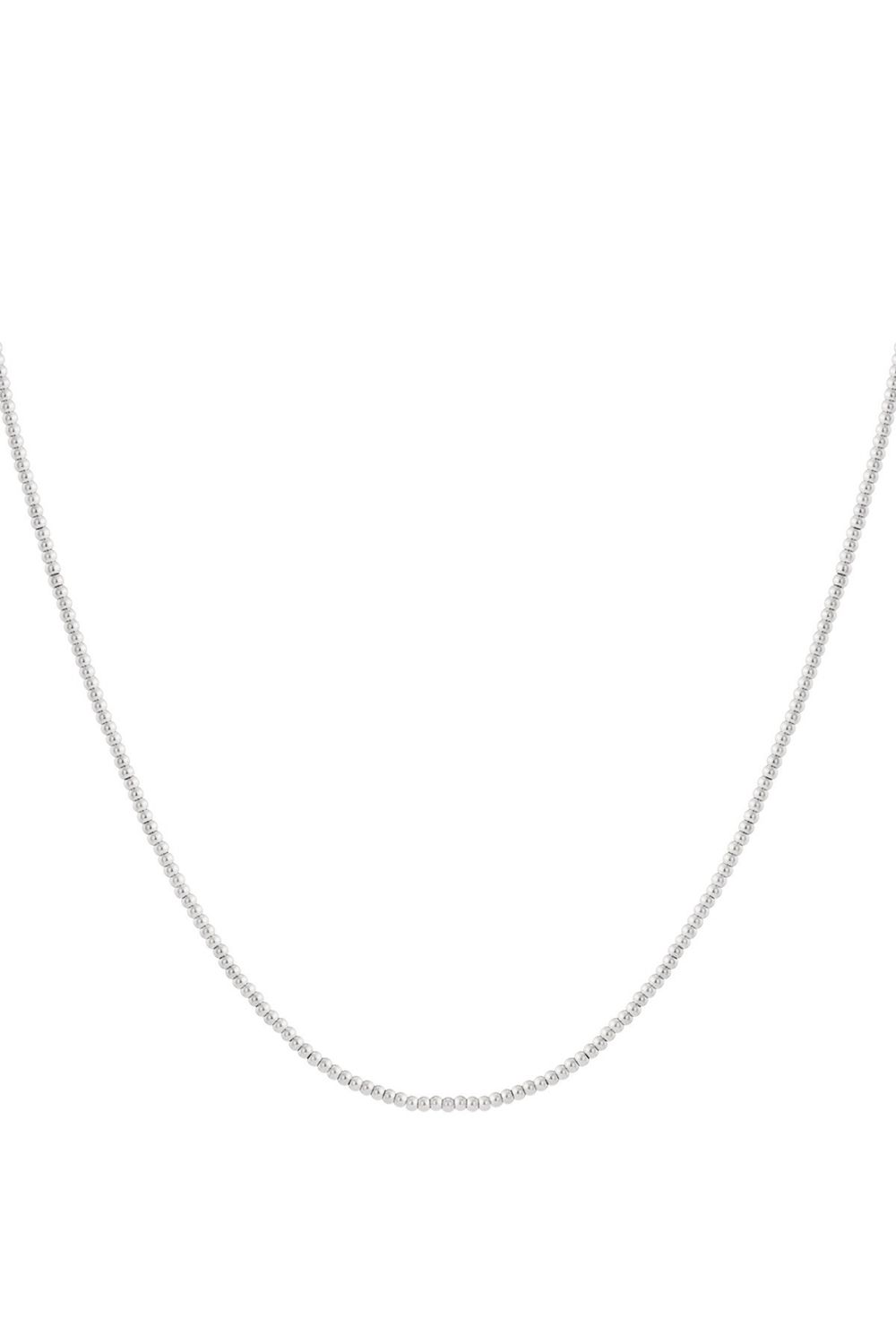 Bead Neckless - Stainless Steel Ketting - Bollen Ketting - Beads 2,5 Mm - Kralen Ketting