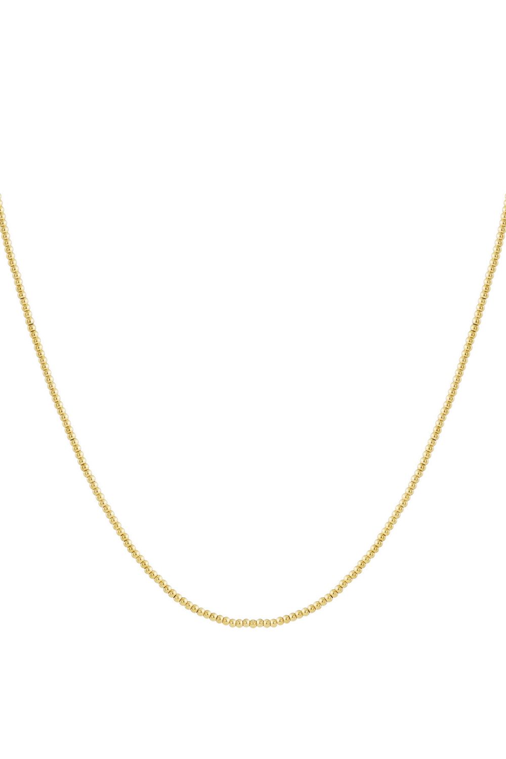 Bead Neckless - Stainless Steel Ketting - Bollen Ketting - Beads 2,5 Mm - Kralen Ketting