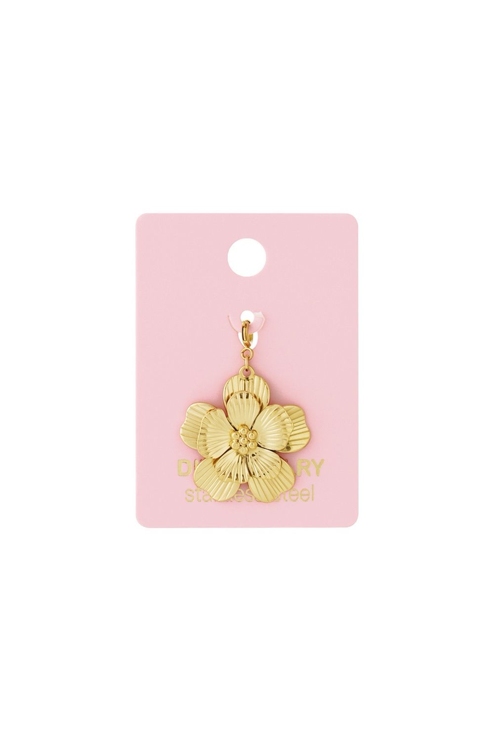 Bloem bedel - Ketting Hanger - Stainless Steel