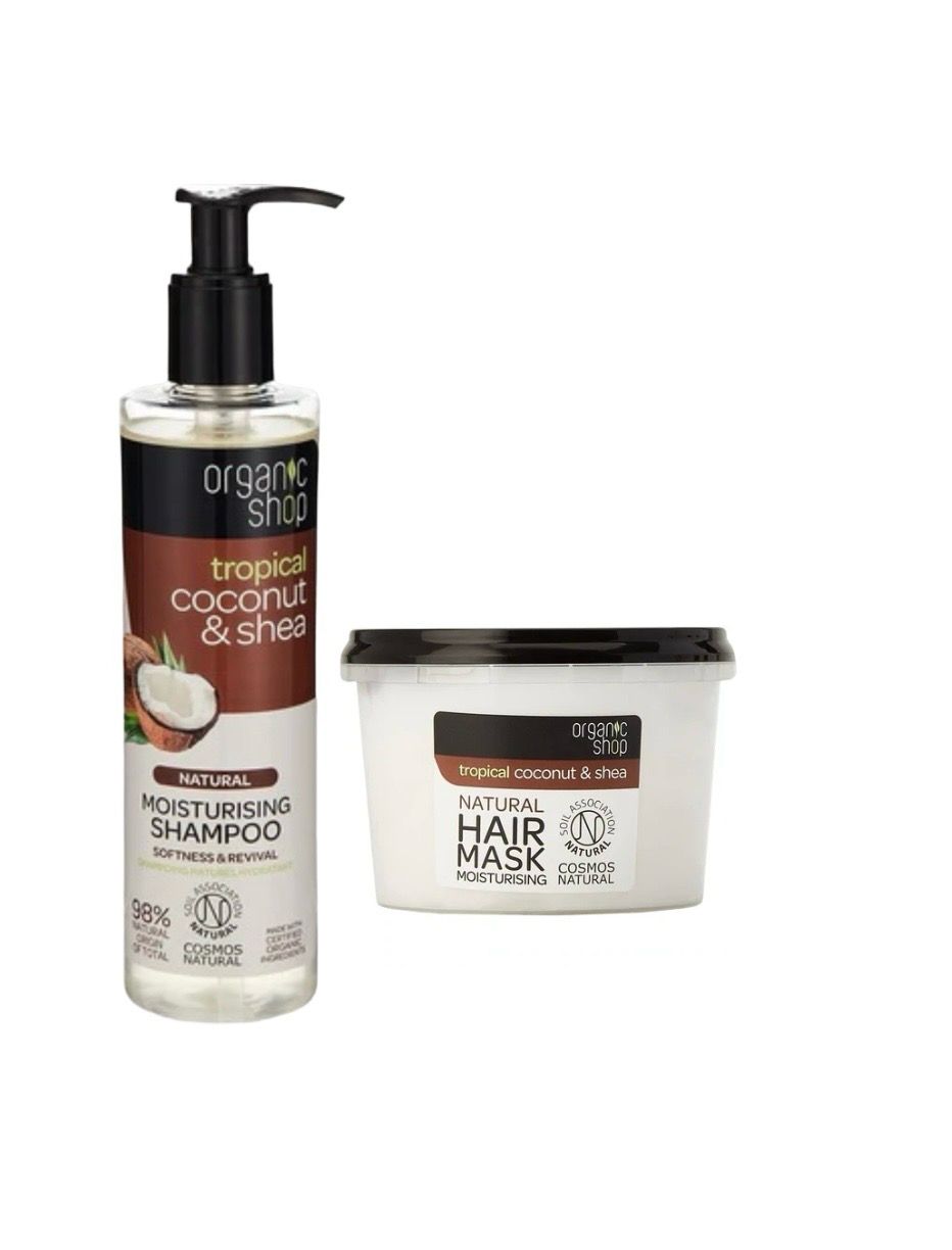 Organic shop hydraterende shampoo - Verzorgende Shampoo - Voorkom Pluizig Haar -  Voorkom grijs wordend haar - Organic Shop Coconut &amp; Shea Moisturizing Shampoo.