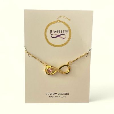 Ketting Met Infinity Pendant- Stainless steel Ketting Infinity - Gold Plated -ketting Cadeau