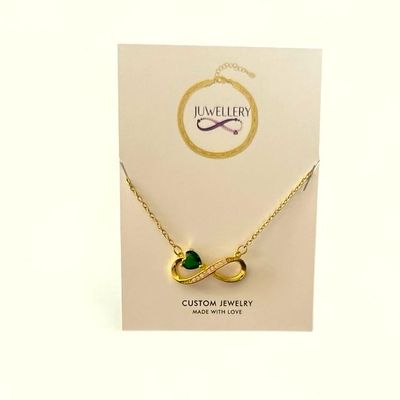 Ketting Met Infinity Pendant- Stainless steel Ketting Infinity - Gold Plated -ketting Cadeau