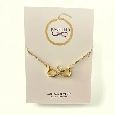 Ketting Met Infinity Pendant- Stainless steel Ketting Infinity - Gold Plated -ketting Cadeau