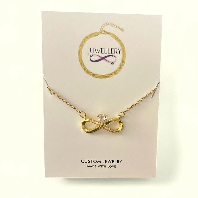 Ketting Met Infinity Pendant- Stainless steel Ketting Infinity - Gold Plated -ketting Cadeau