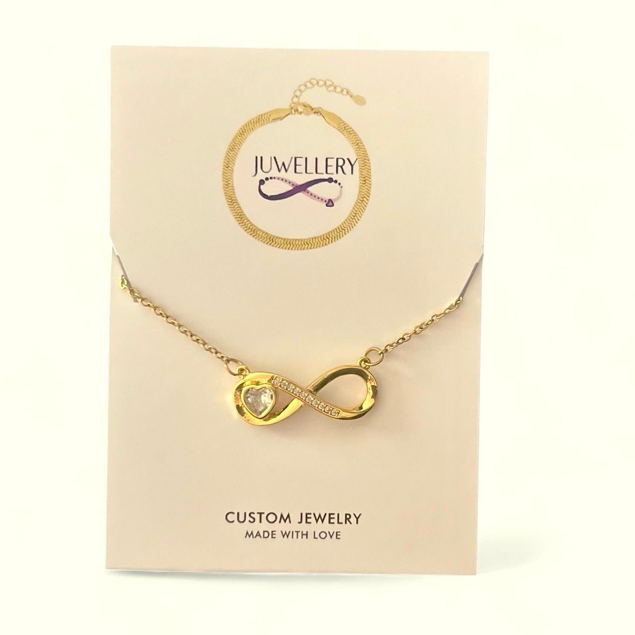 Ketting Met Infinity Pendant- Stainless steel Ketting Infinity - Gold Plated -ketting Cadeau
