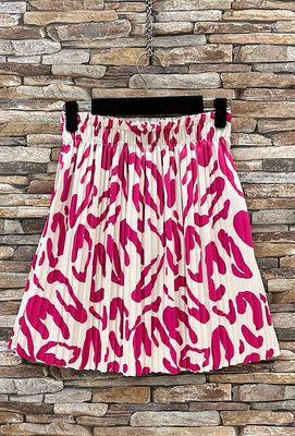 Korte plooirok-korte rok - rok met print- luchtig rokje - plise rok