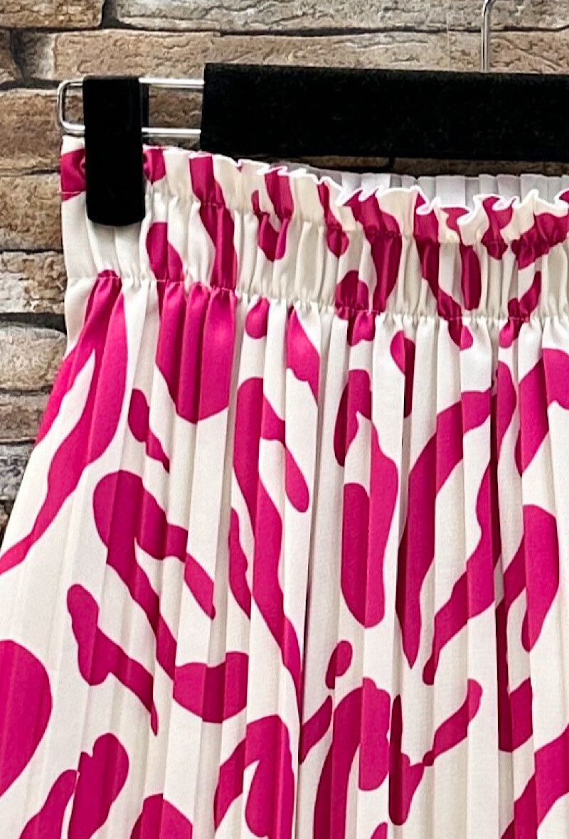 Korte plooirok-korte rok - rok met print- luchtig rokje - plise rok