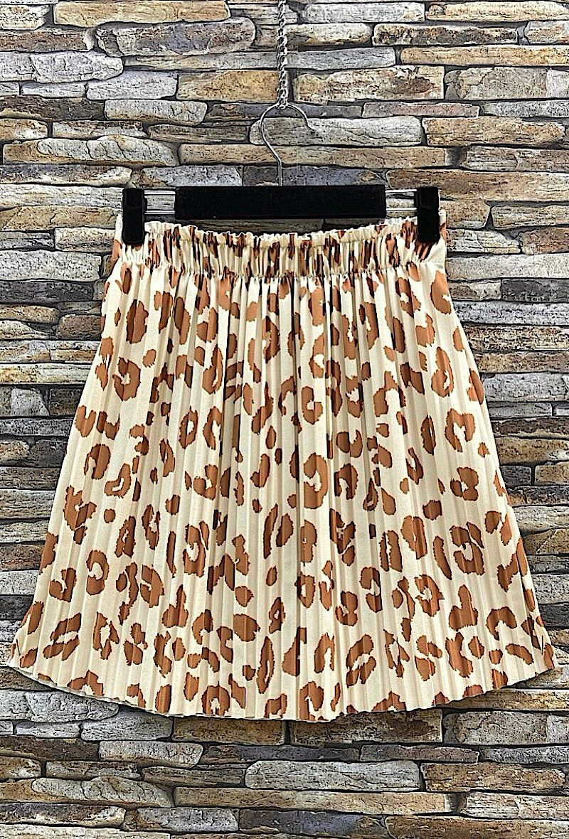 Korte plooirok-korte rok - rok met print- luchtig rokje - plise rok