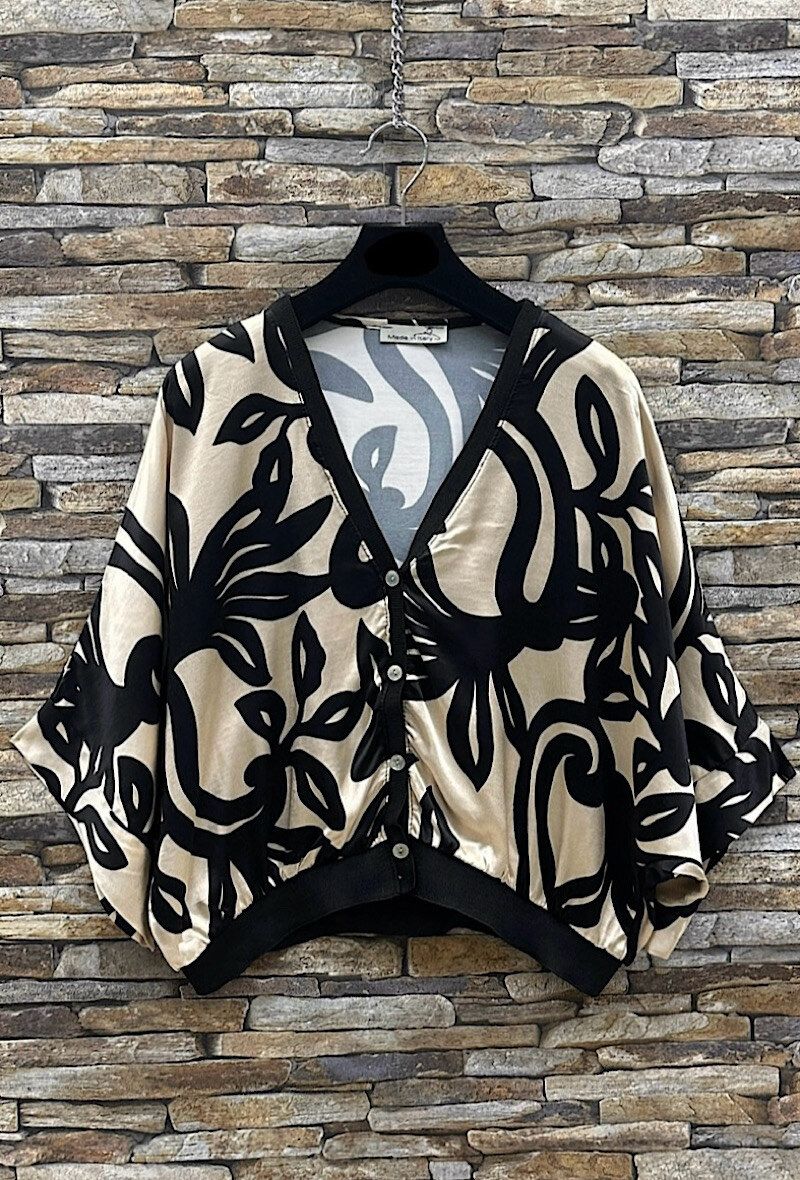 Korte GILET Zonder Mouwen- cardigan met print- Gilet Voor Dames