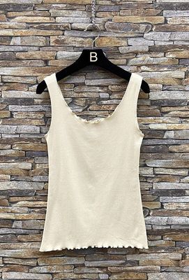 tank top - effen top - mouwloze top- zomertop- katoenen top - geribde top- Basic top
