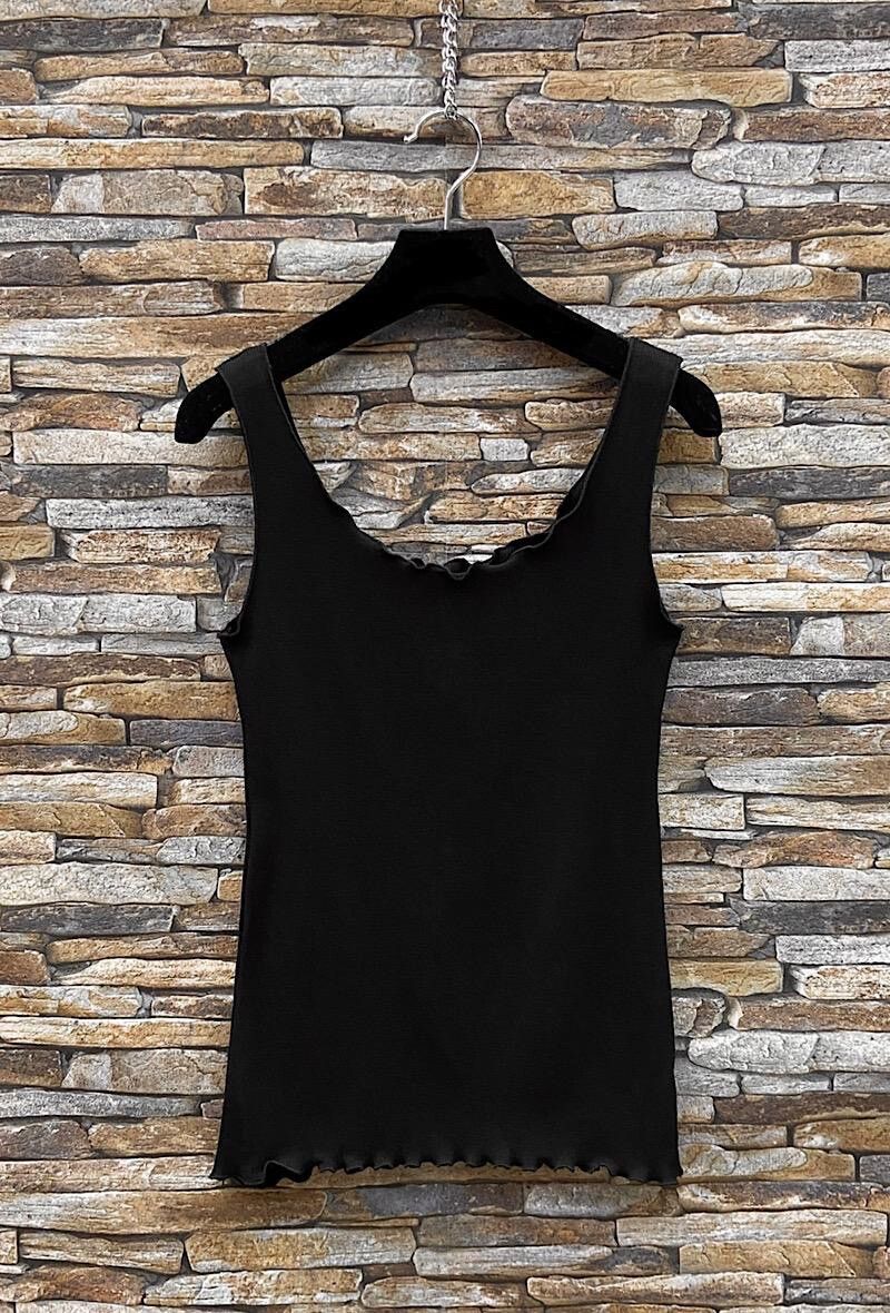 tank top - effen top - mouwloze top- zomertop- katoenen top - geribde top- Basic top