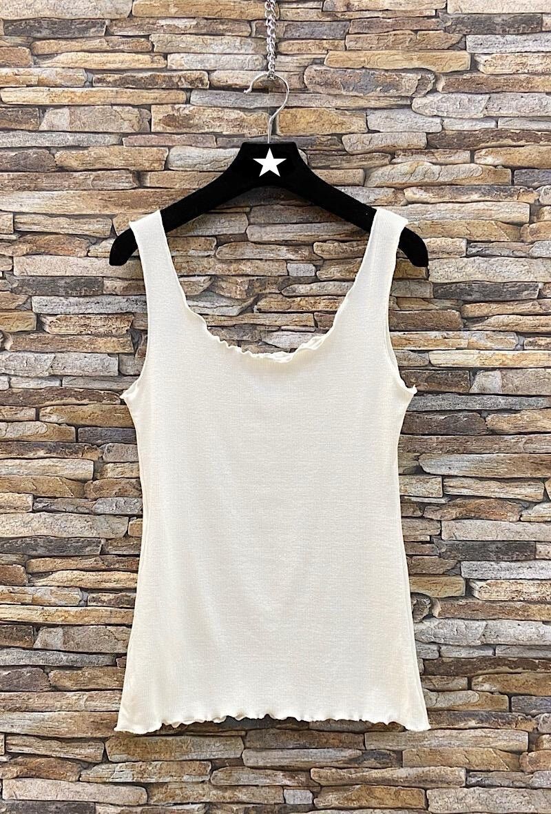 tank top - effen top - mouwloze top- zomertop- katoenen top - geribde top- Basic top