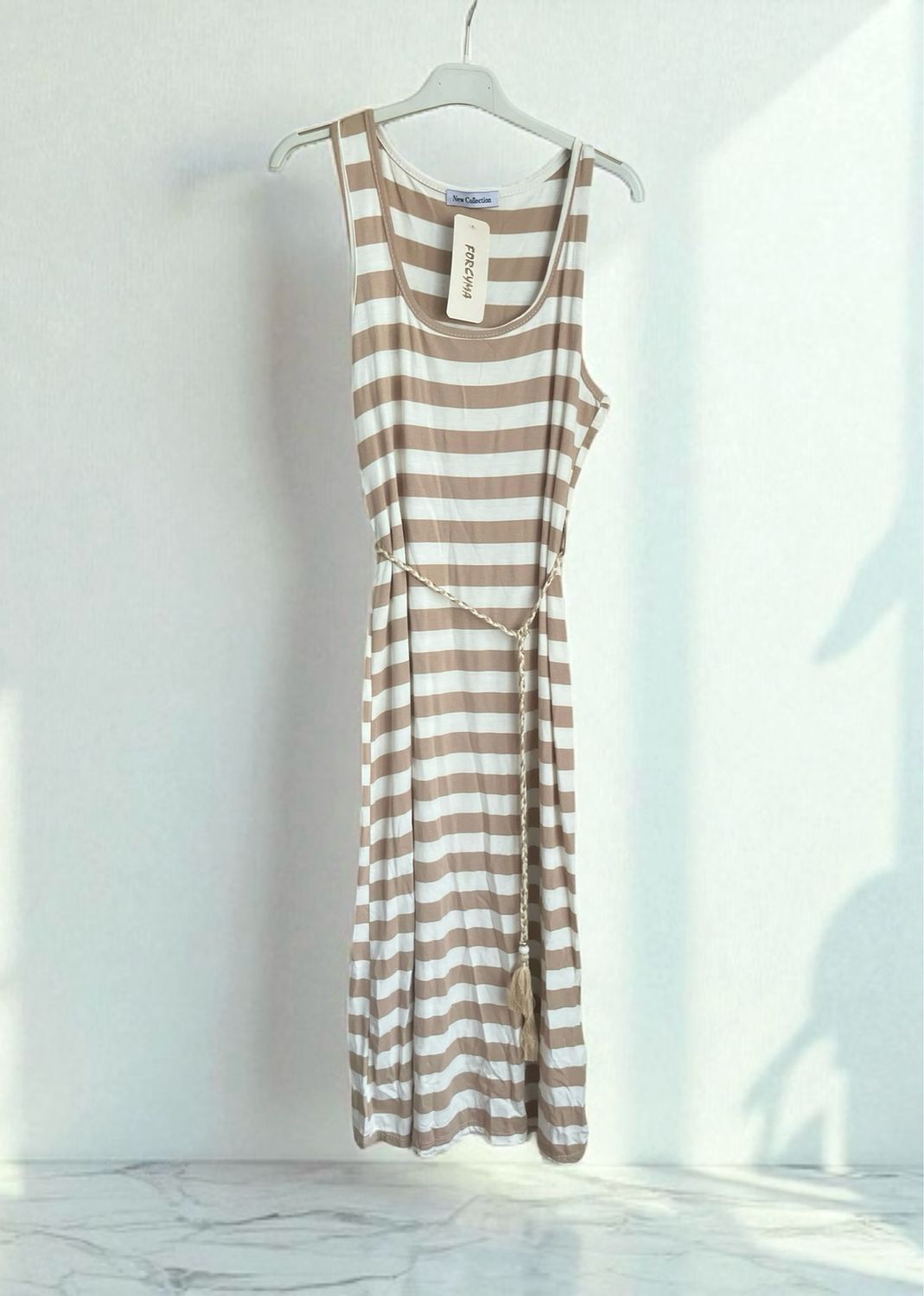 Kleedje Met Strepen - Lange Jurk - Maxi Jurk - Katoenen Jurk