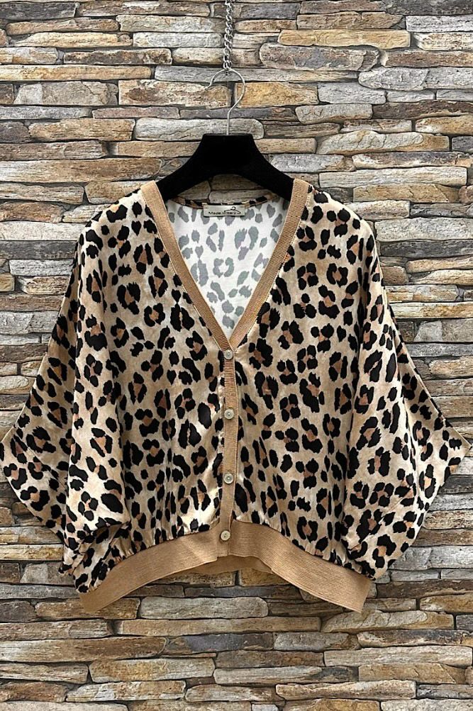 Korte GILET Zonder Mouwen- cardigan met print- Gilet Voor Dames