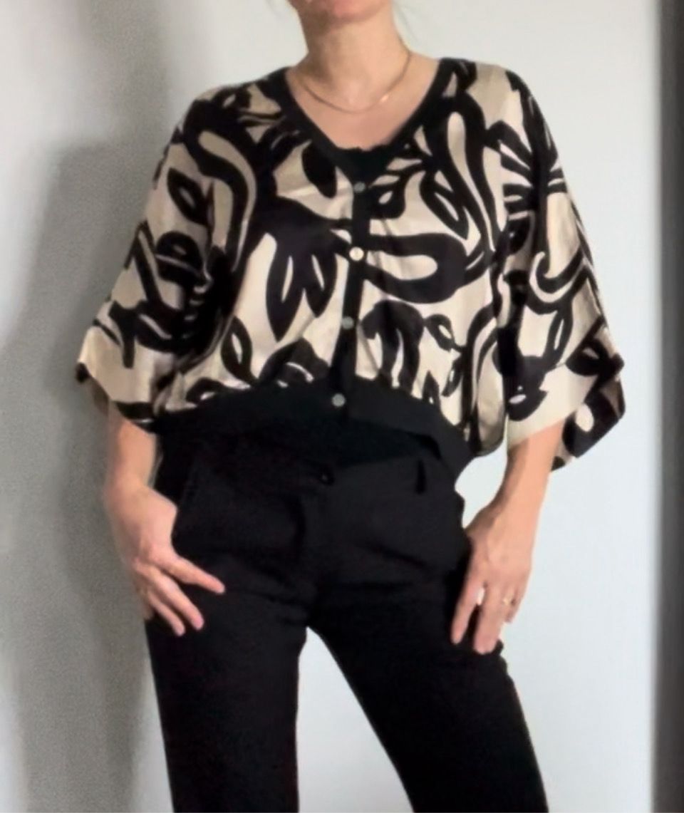 Korte GILET Zonder Mouwen- cardigan met print- Gilet Voor Dames