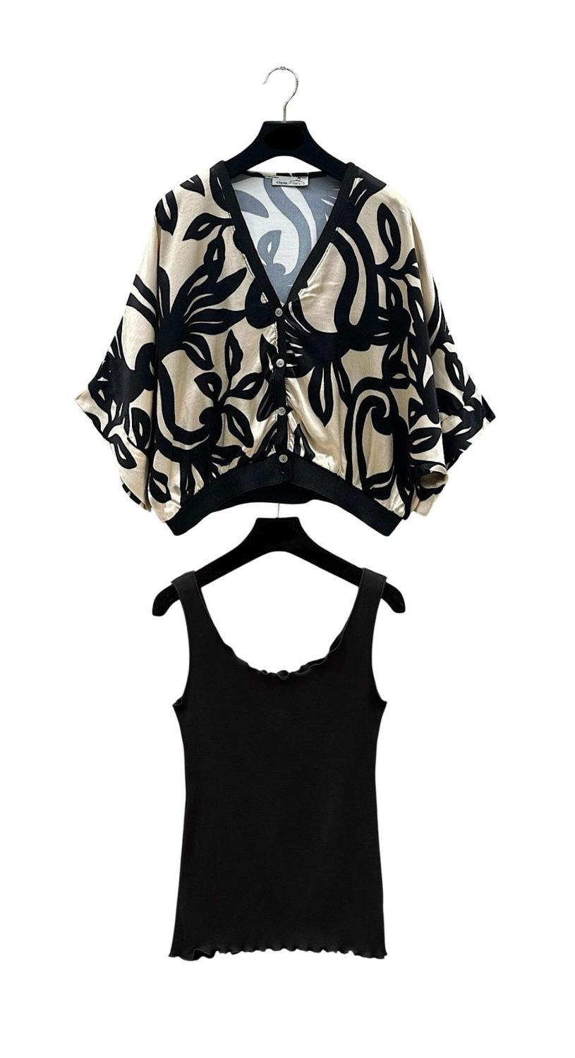 Korte GILET Zonder Mouwen- cardigan met print- Gilet Voor Dames