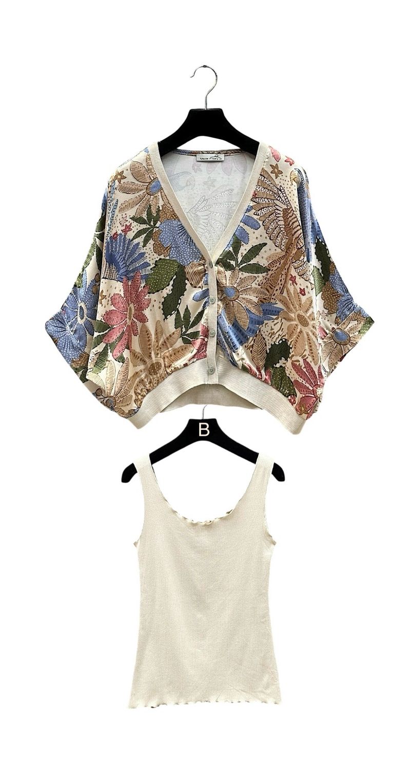 Korte GILET Zonder Mouwen- cardigan met print- Gilet Voor Dames