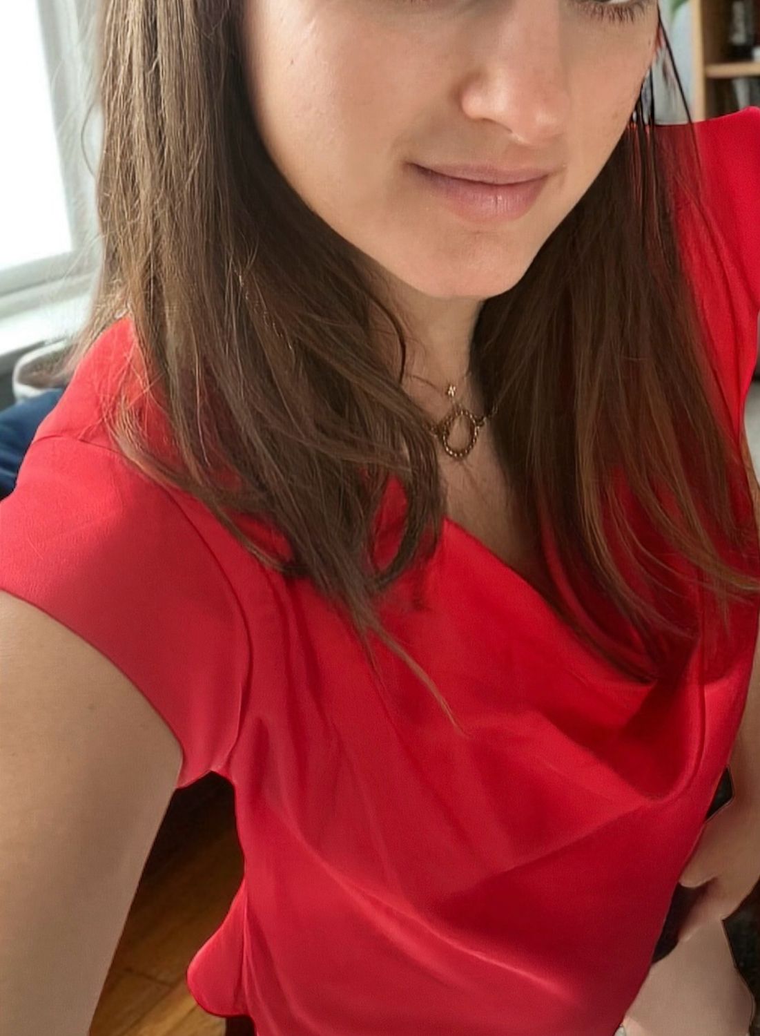 SATINA blouse, satin Look Top Zonder Mouwen- Rode Top- Maat 36/38