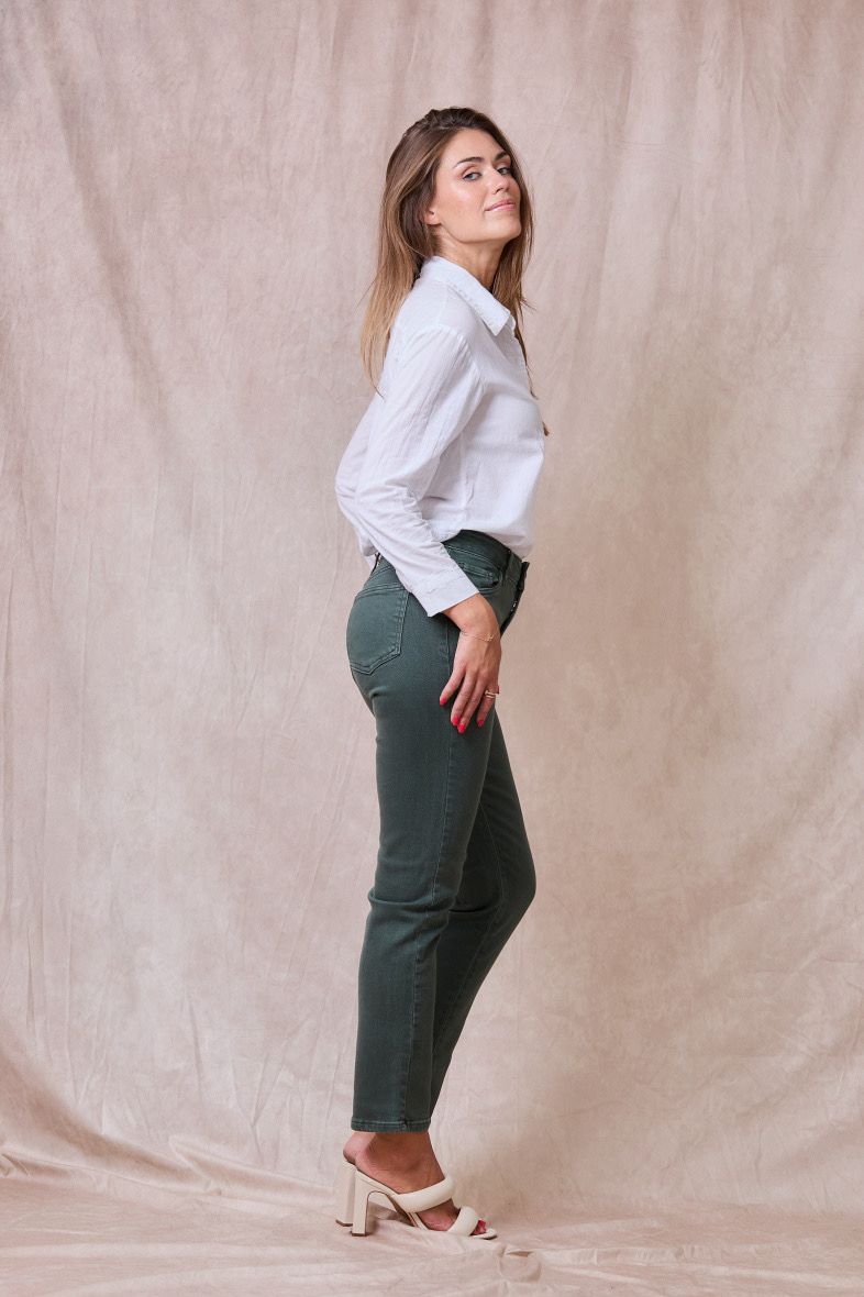 Gekleurde Jeans Recht Model Voor Dames- Straight Fit Jeans