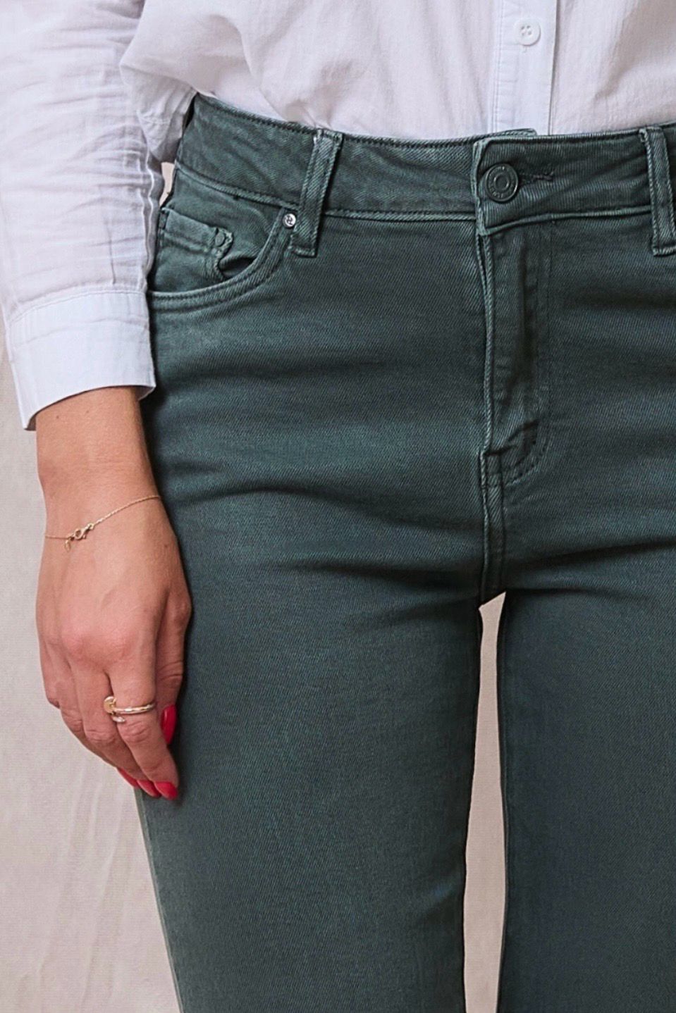 Gekleurde Jeans Recht Model Voor Dames- Straight Fit Jeans