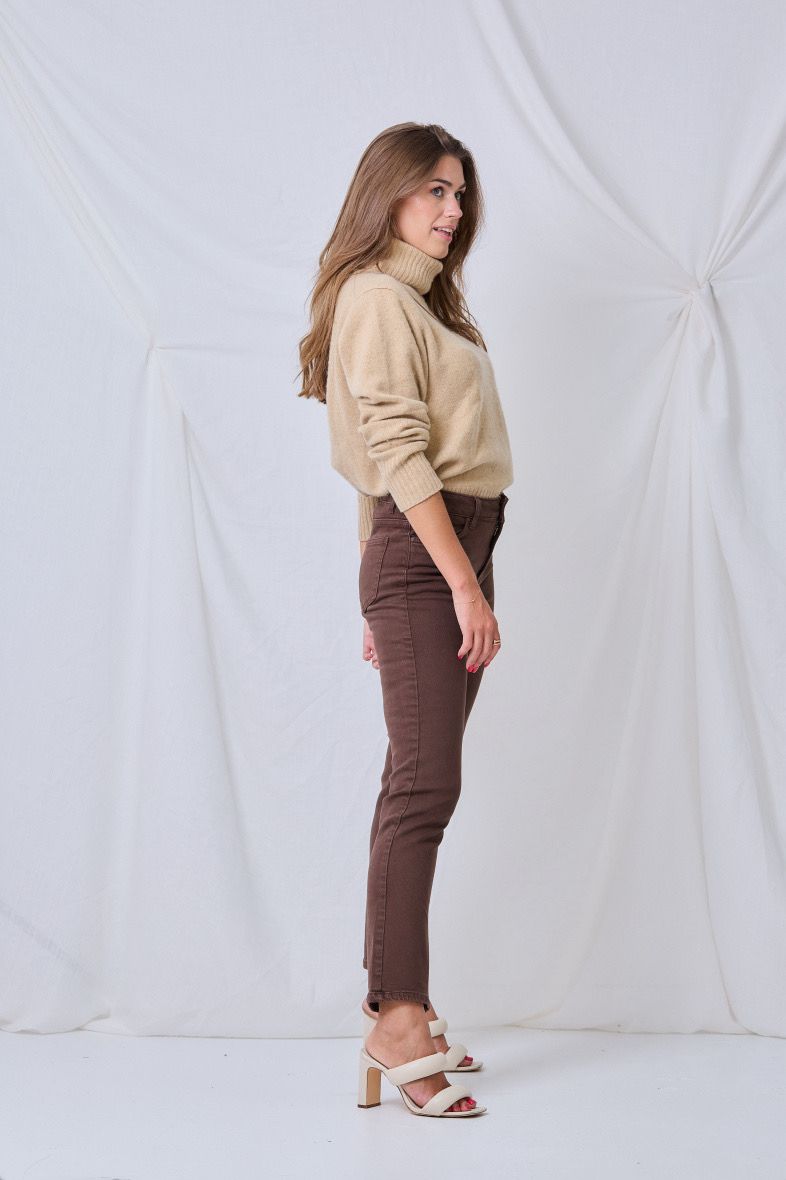Gekleurde Jeans Recht Model Voor Dames- Straight Fit Jeans