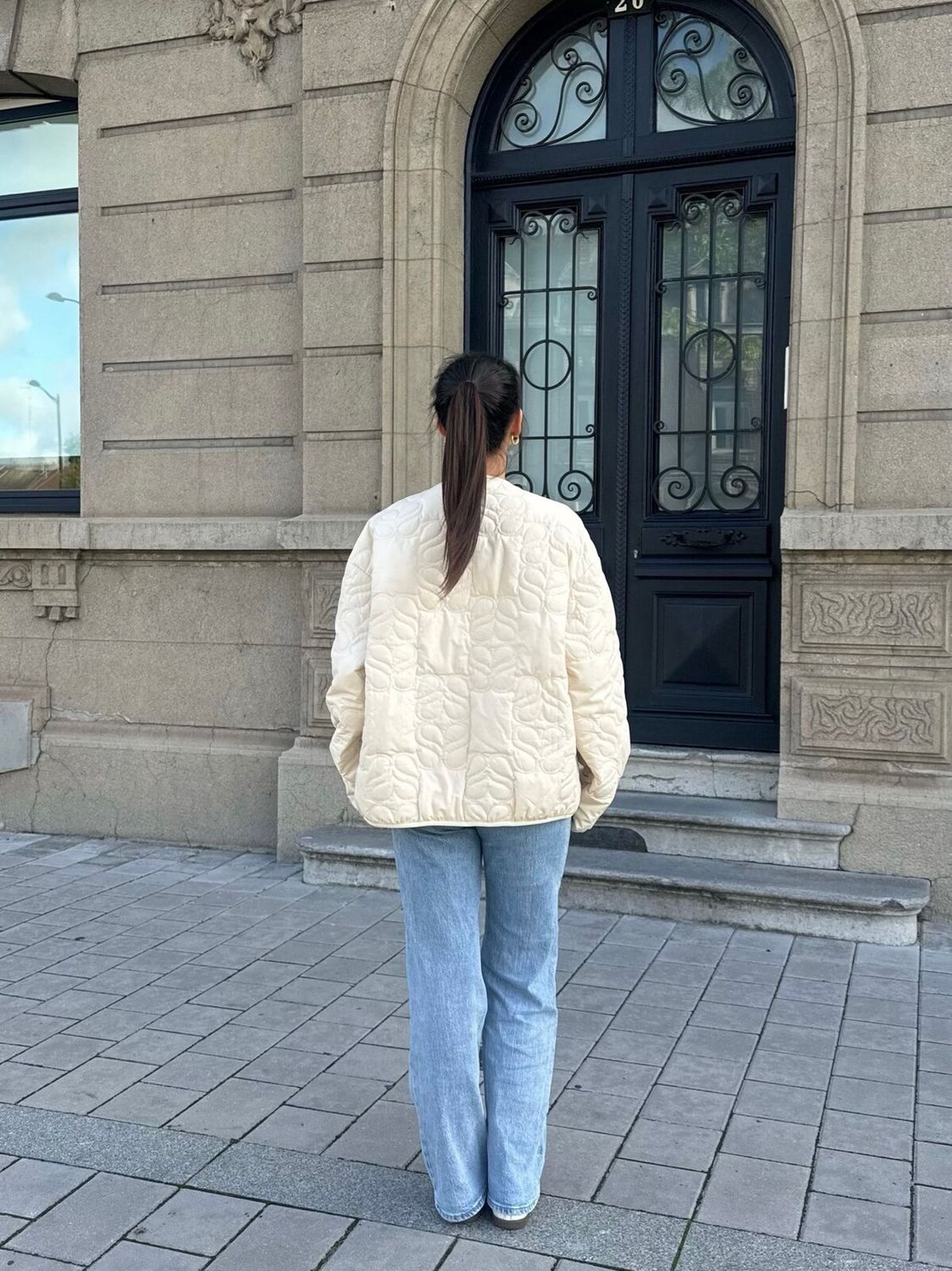 Gewatteerde Jas Beige voor dames- Tussenjas Herfst/Winter voor dames