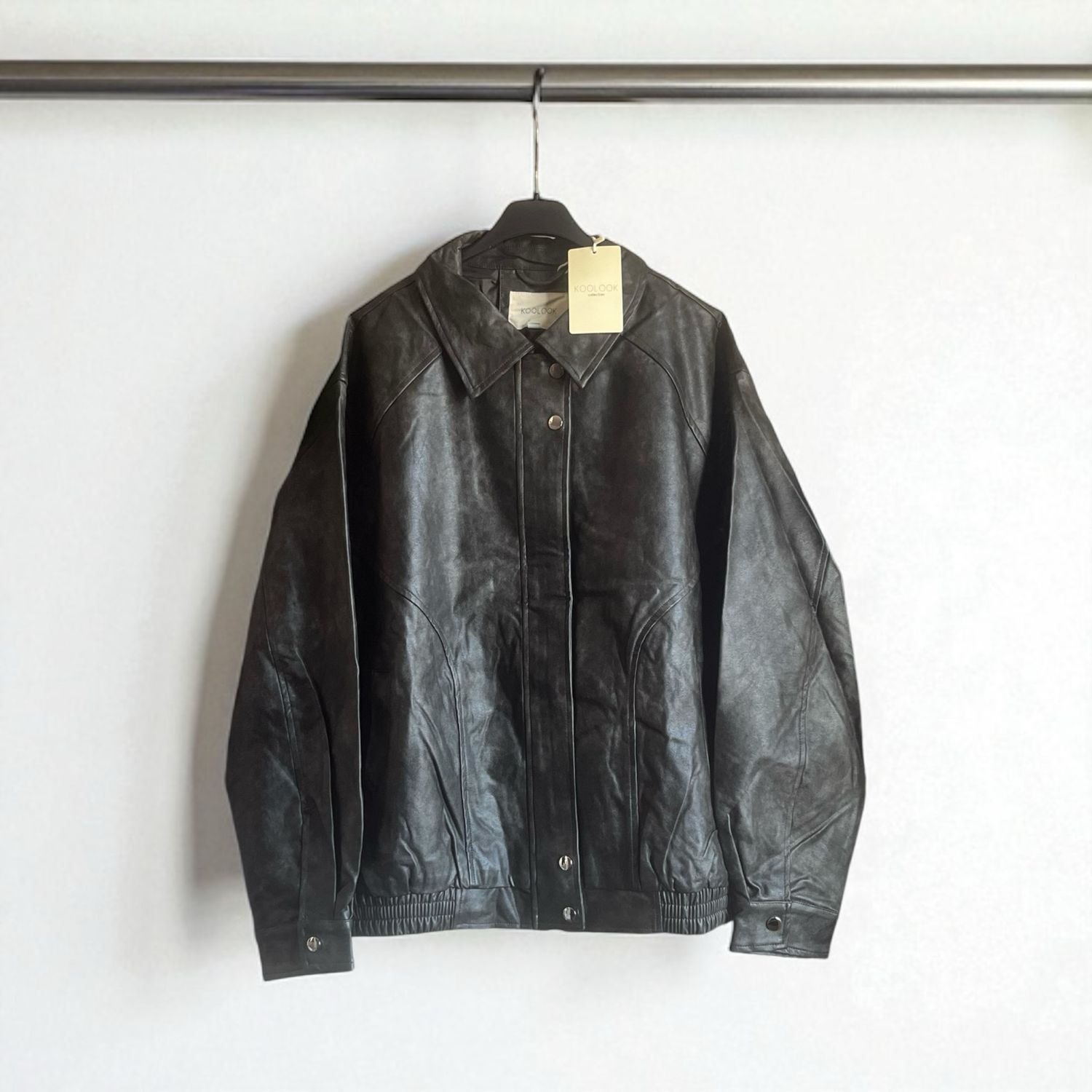 Faux leather Unisex bomber jacket- Namaakleder Tussenjas Herfst/ Winter