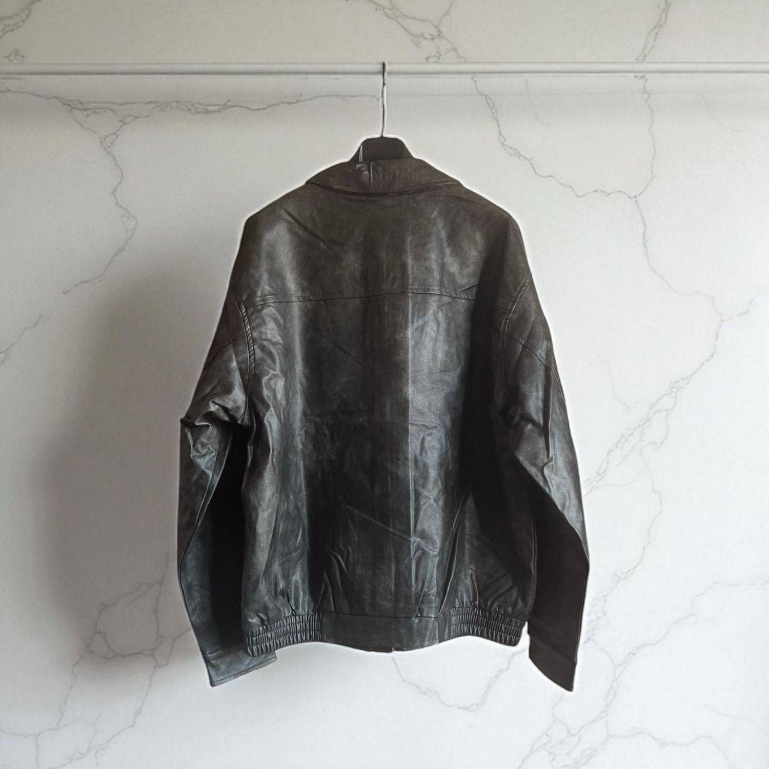 Faux leather Unisex bomber jacket- Namaakleder Tussenjas Herfst/ Winter
