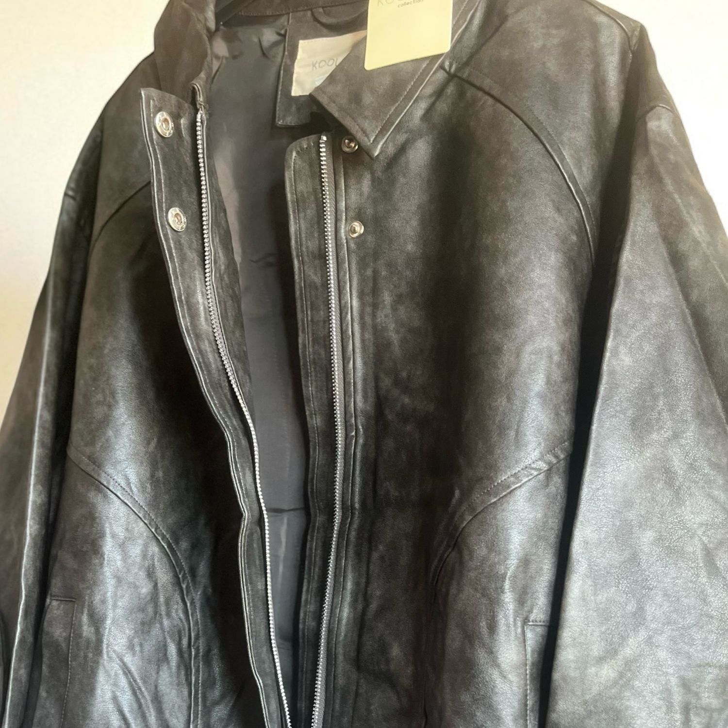 Faux leather Unisex bomber jacket- Namaakleder Tussenjas Herfst/ Winter