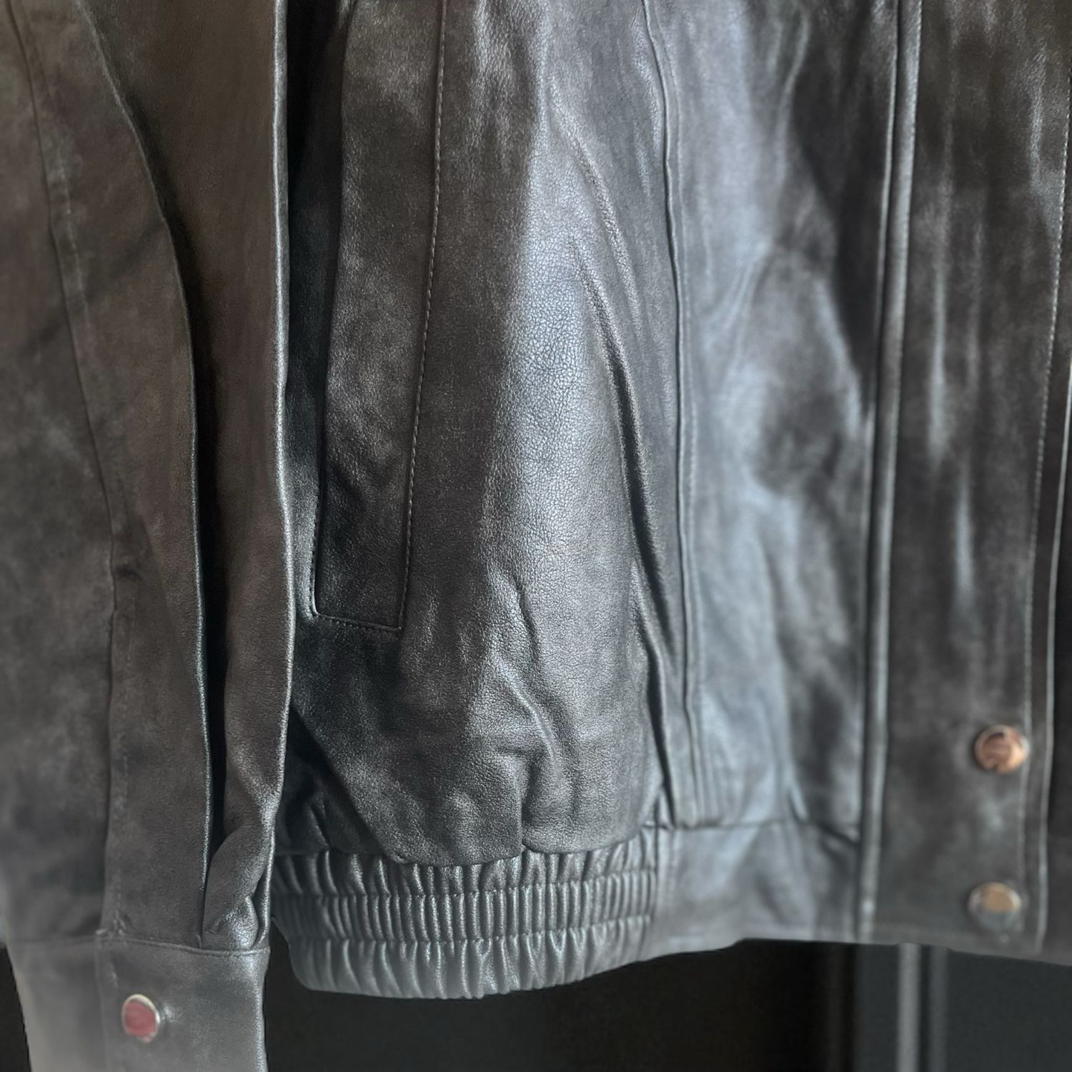 Faux leather Unisex bomber jacket- Namaakleder Tussenjas Herfst/ Winter