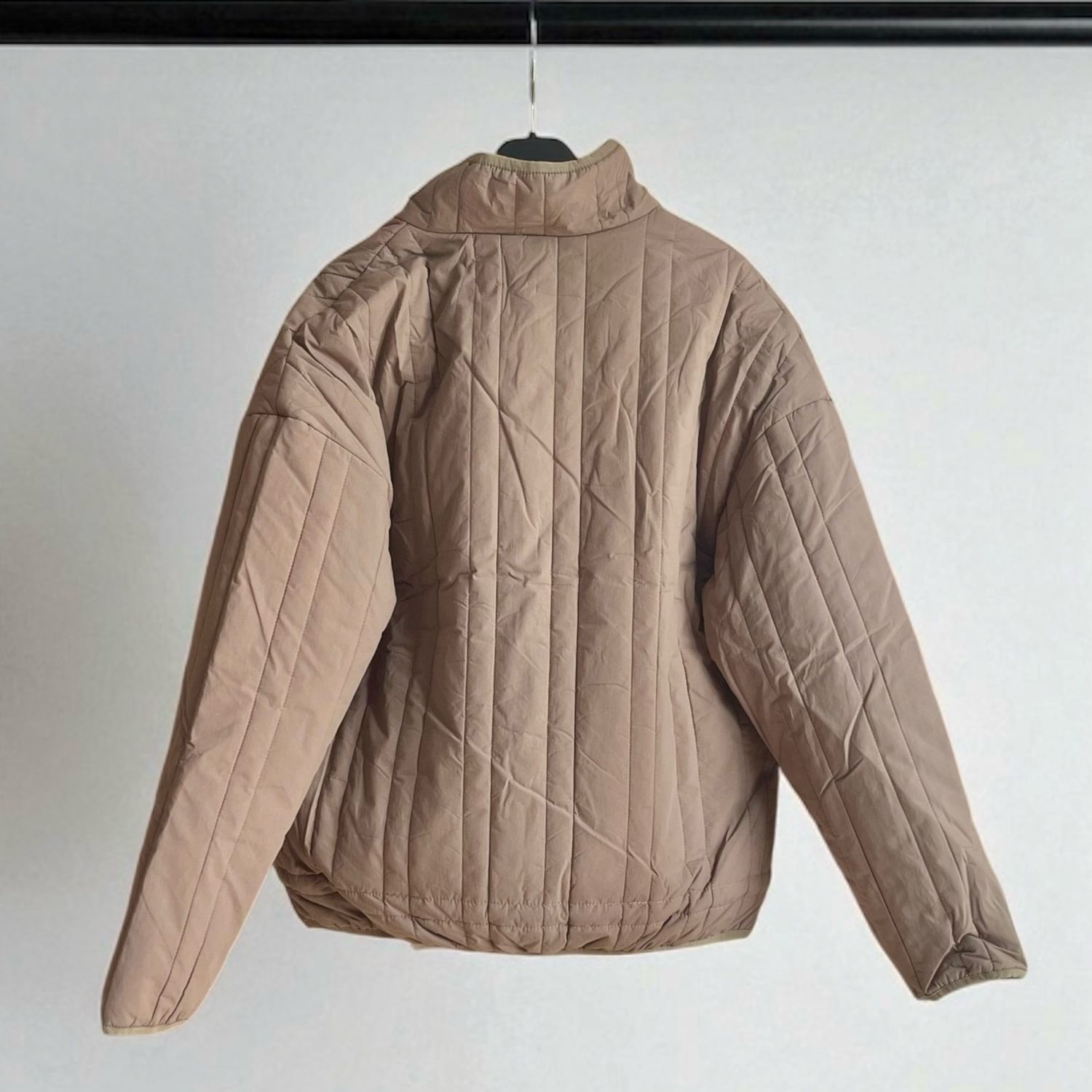 Gewatteerde jas Beige 100% Katoen voor dames- Tussenjas Herfst/Winter voor dames