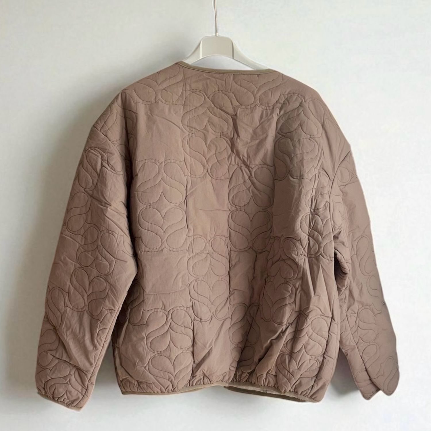 Gewatteerde jas Beige 100% Katoen voor dames- Tussenjas Herfst/Winter voor dames