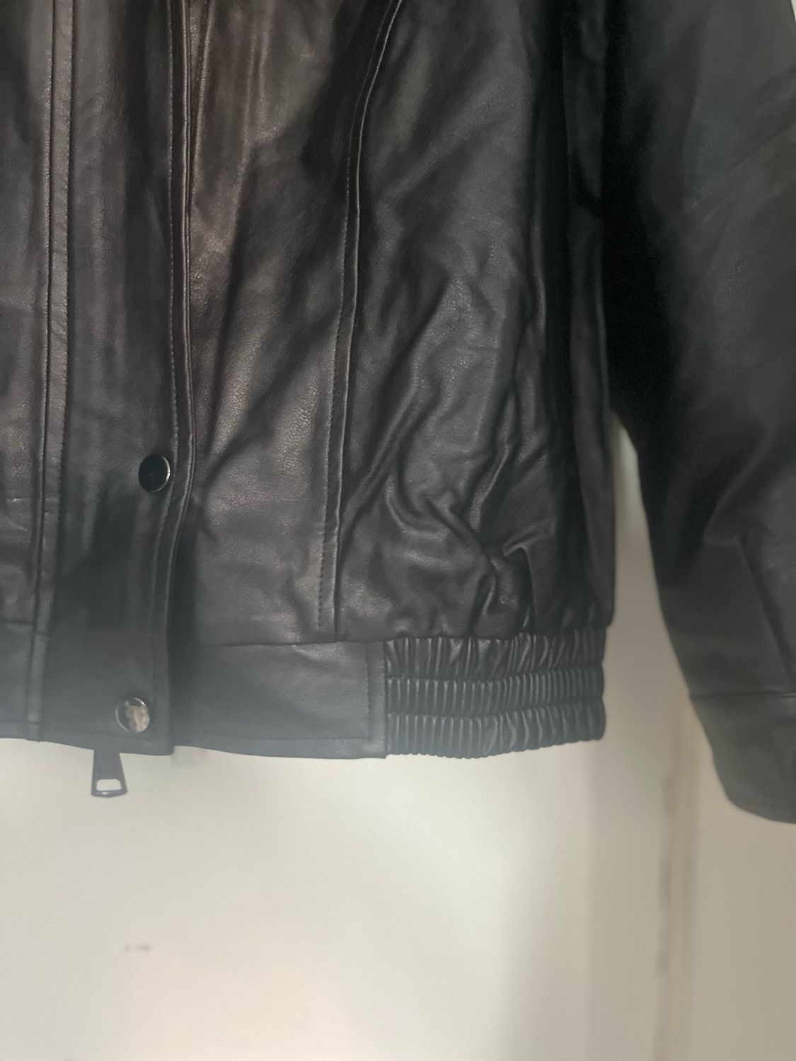 Faux leather Unisex bomber jacket- Namaakleder Tussenjas Herfst/ Winter