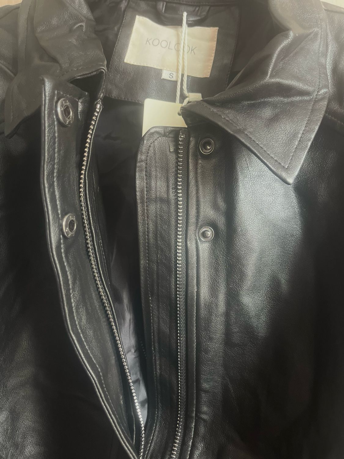 Faux leather Unisex bomber jacket- Namaakleder Tussenjas Herfst/ Winter