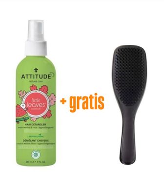 ATTITUDE Natural Hair Detangler - Spray for Baby and Kids EWG Verified Plant and Mineral Based Ingredients -  Hypoallergenic Vegan and Cruelty Free - Watermelon and Coconut-  8 Fl Oz