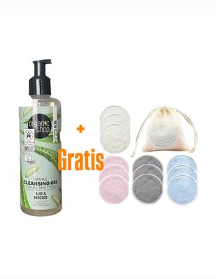 Reinigingsgel Aloe &amp; Avocado- Organic shop - Natuurlijke  - bio -  gezicht reiniging gel - alle huidtypes  - Aloe en Avocado -  200ml