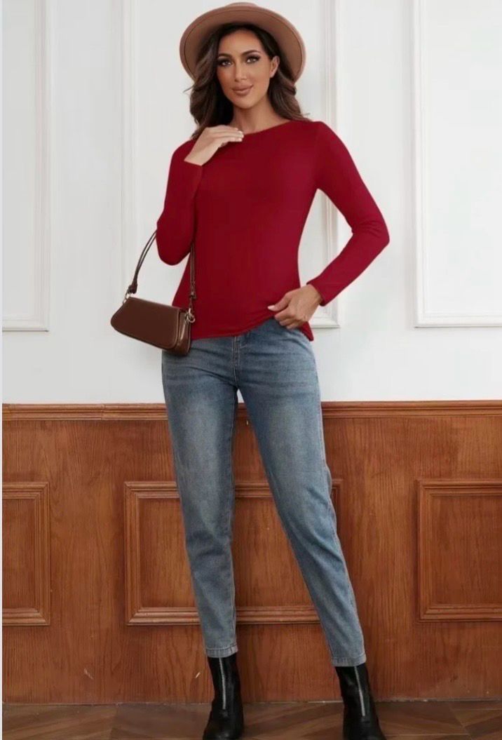 Dames Longsleeve Top One Size – Zacht Basic Shirt in Meerdere Kleuren