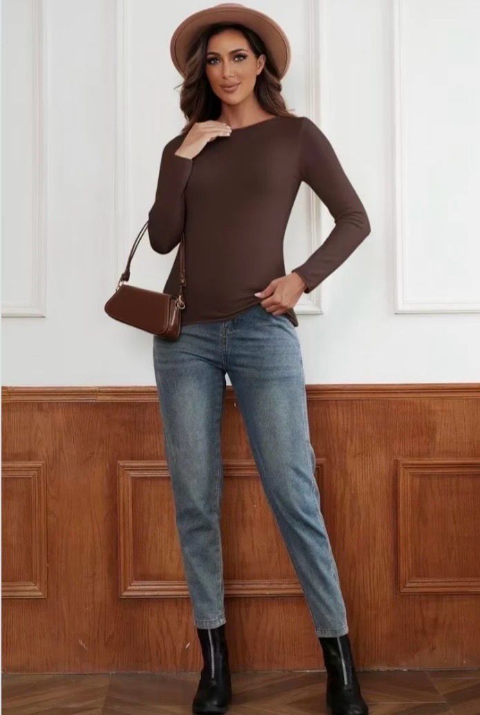 Dames Longsleeve Top One Size – Zacht Basic Shirt in Meerdere Kleuren