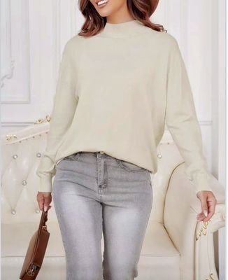 One Size Zachte Lichte Ronde Nek Basic Sweater Voor Dames