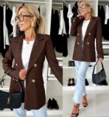 Elegante Dames Blazer – Klassieke Lange Blazer Jas