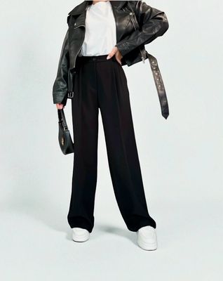 High-Waist Wide Leg Pantalon – Elegant &amp; Comfortabel | Dames Broek in Bruin, Beige, Zwart &amp; Bordeaux