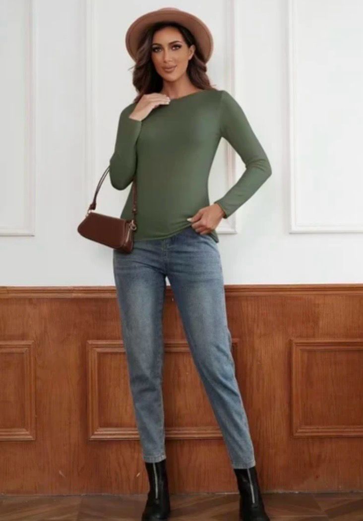 Dames Longsleeve Top One Size – Zacht Basic Shirt in Meerdere Kleuren