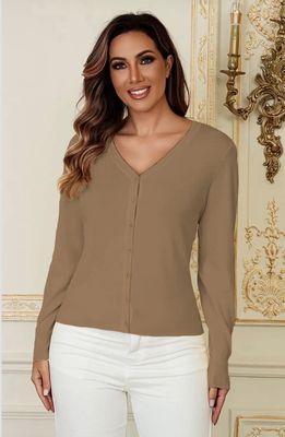Dames Sweater met Knopen – Lichte One Size Trui in Meerdere Kleuren