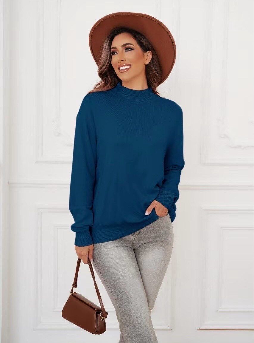 One Size Zachte Lichte Ronde Nek Basic Sweater Voor Dames