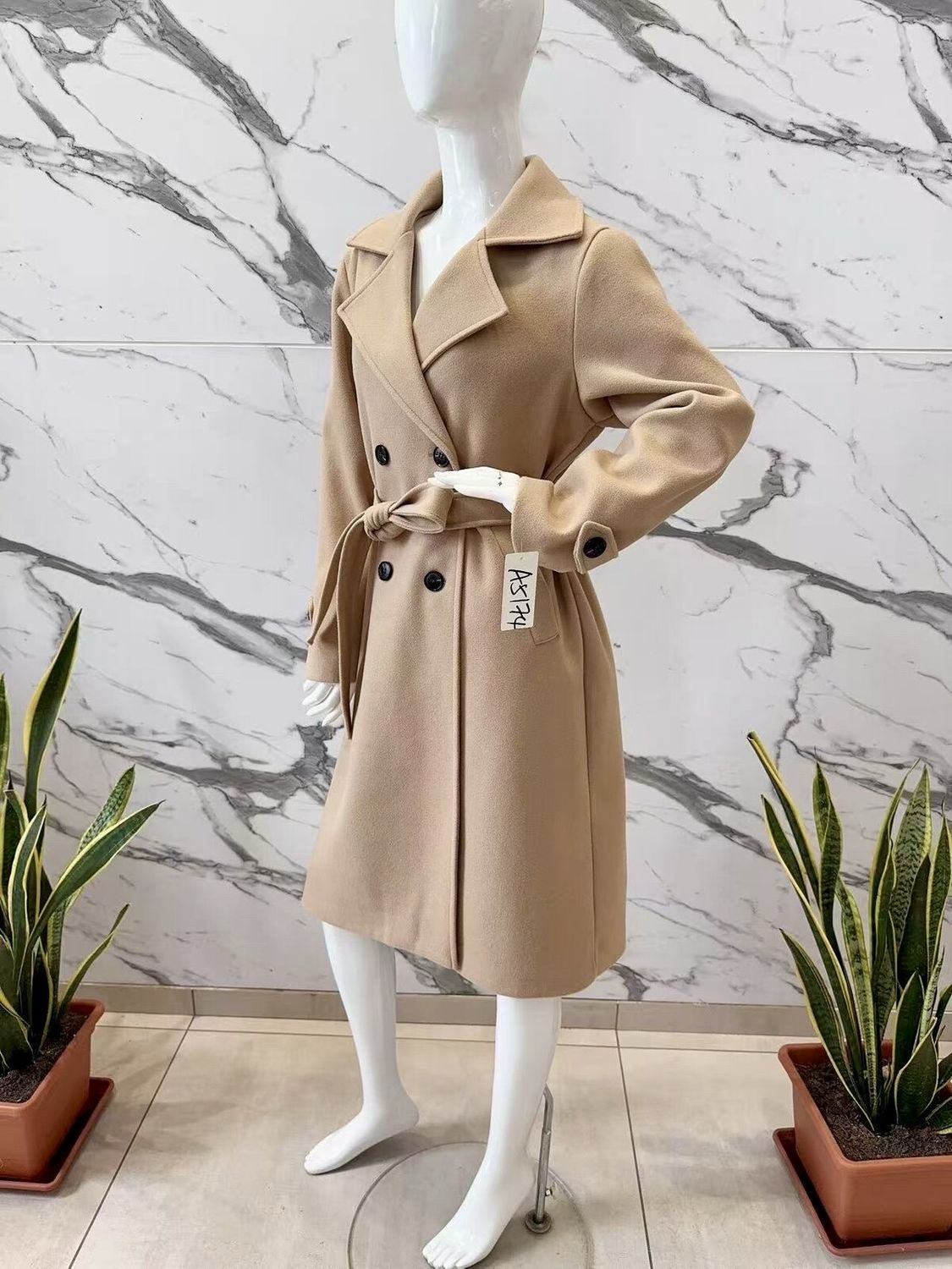 Mooie trenchcoat dames – lange jas met ceintuur – elegante herfst en winterjas 