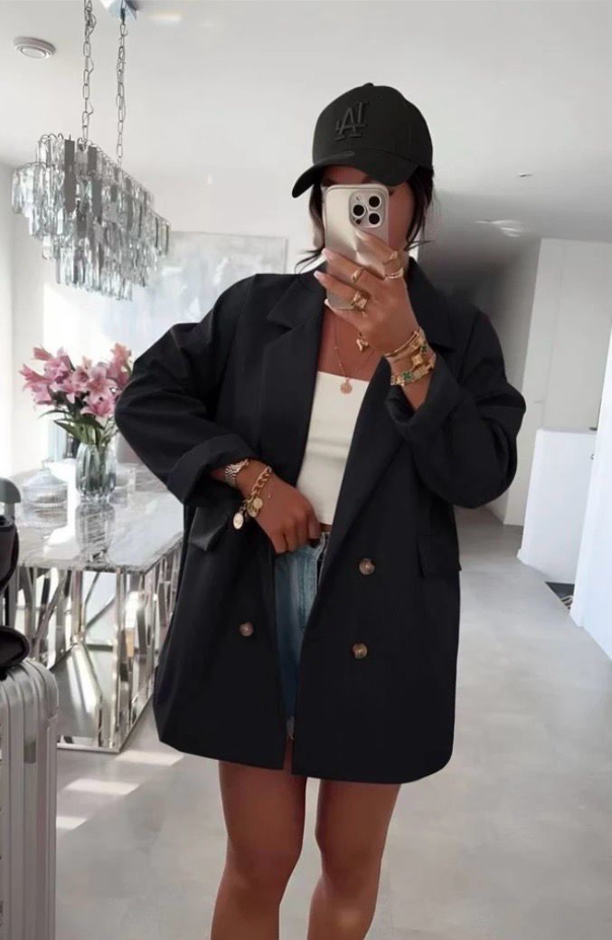 Oversized blazer dames meerdere kleuren – Casual chic jasje met knopen