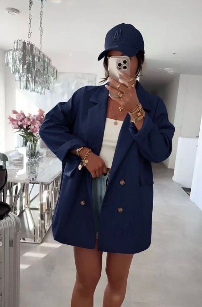 Oversized blazer dames meerdere kleuren – Casual chic jasje met knopen
