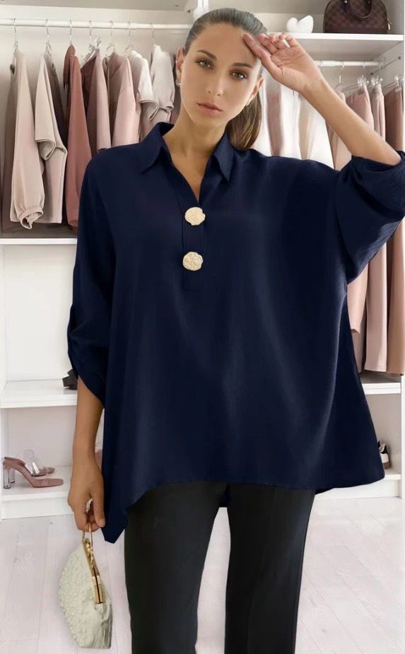 Oversized tuniek blouse dames – One Size – Meerdere kleuren