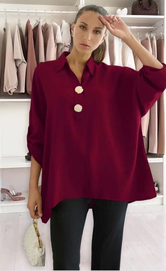 Oversized tuniek blouse dames – One Size – Meerdere kleuren