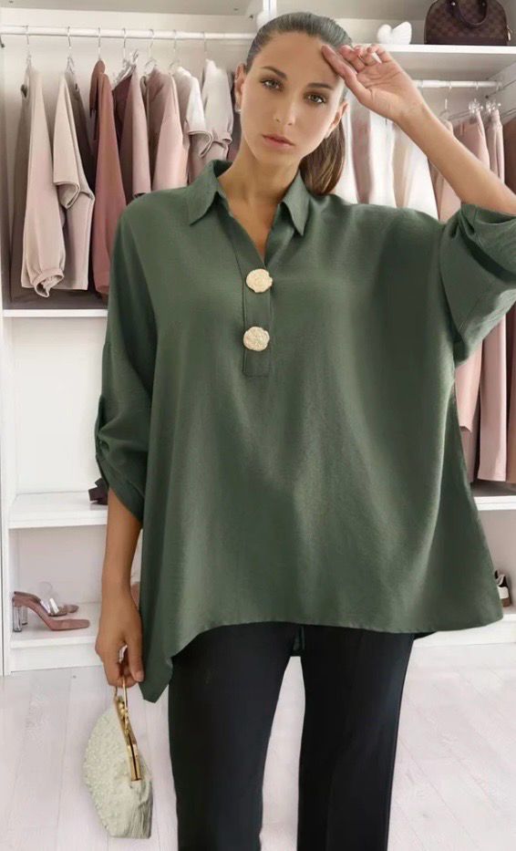 Oversized tuniek blouse dames – One Size – Meerdere kleuren